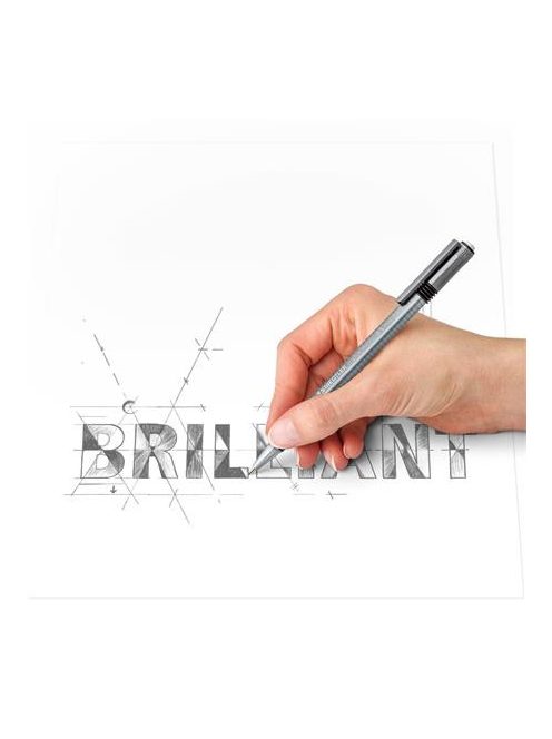 Nyomósirón, 0,5 mm, STAEDTLER "Triplus Micro 774", szürke (TS77425)