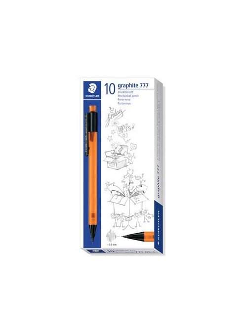 Nyomósirón, 0,5 mm, STAEDTLER "Graphite 777", narancssárga (TS777054)