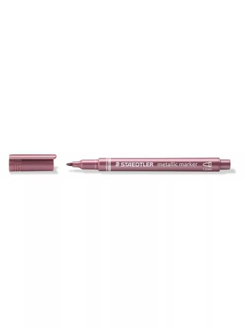 Dekormarker, 1-2 mm, kúpos, STAEDTLER "8323", metálpiros (TS8323232)