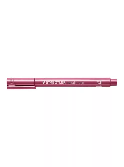 Dekormarker, 1-2 mm, kúpos, STAEDTLER "8323", metálpiros (TS8323232)