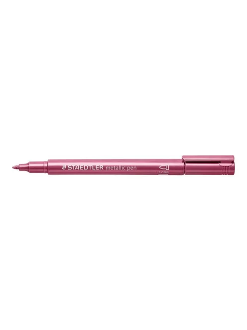Dekormarker, 1-2 mm, kúpos, STAEDTLER "8323", metálpiros (TS8323232)