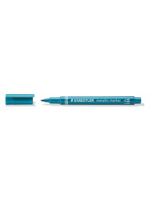 Dekormarker, 1-2 mm, kúpos, STAEDTLER "8323", metálkék (TS8323373)