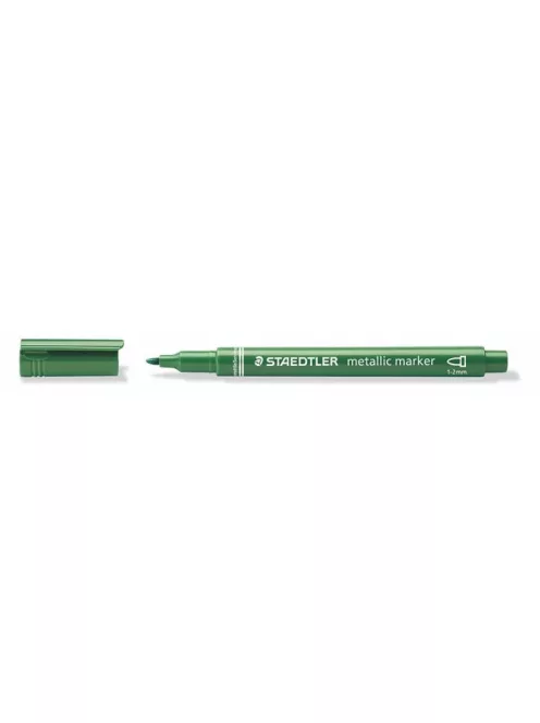 Dekormarker, 1-2 mm, kúpos, STAEDTLER "8323", metálzöld (TS8323553)