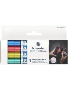   Metálfényű marker készlet, 0,8 mm, SCHNEIDER "Paint-It 010", 4 különböző szín (TSC010V42)