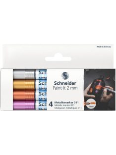   Metálfényű marker készlet, 2 mm, SCHNEIDER "Paint-It 011", 4 különböző szín (TSC011V41)