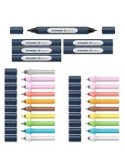 Kétvégű marker készlet, 27 darabos, SCHNEIDER "Paint-It 040 Twin marker Set 2", 10 különböző szín (TSC040V272)