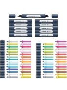 Kétvégű marker készlet, 72 darabos, SCHNEIDER "Paint-It 040 Twin marker Set complete", 30 különböző szín (TSC040V72C)