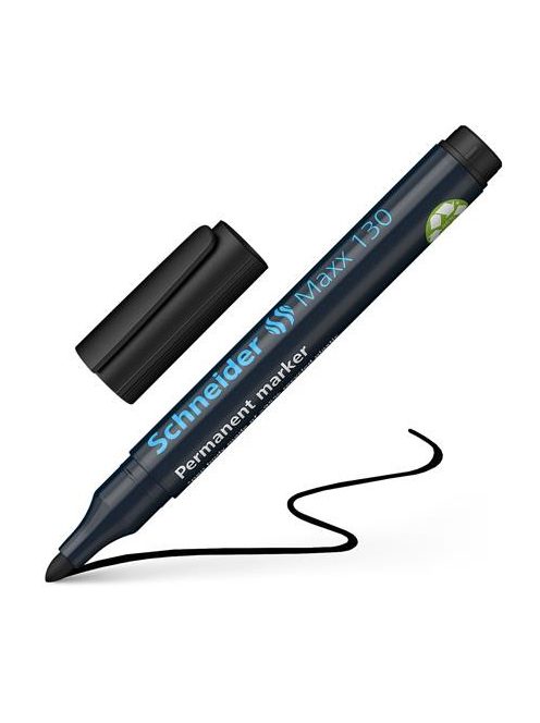 Alkoholos marker, 1-3 mm, kúpos, SCHNEIDER "Maxx 130", fekete (TSC130FK)