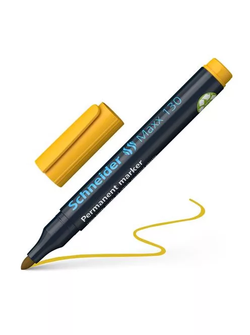 Alkoholos marker, 1-3 mm, kúpos, SCHNEIDER "Maxx 130", sárga (TSC130S)
