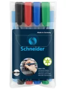 Alkoholos marker készlet, 1-3 mm, kúpos, SCHNEIDER "Maxx 130", 4 különböző szín (TSC130V4)