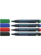 Alkoholos marker készlet, 1-3 mm, kúpos, SCHNEIDER "Maxx 130", 4 különböző szín (TSC130V4)