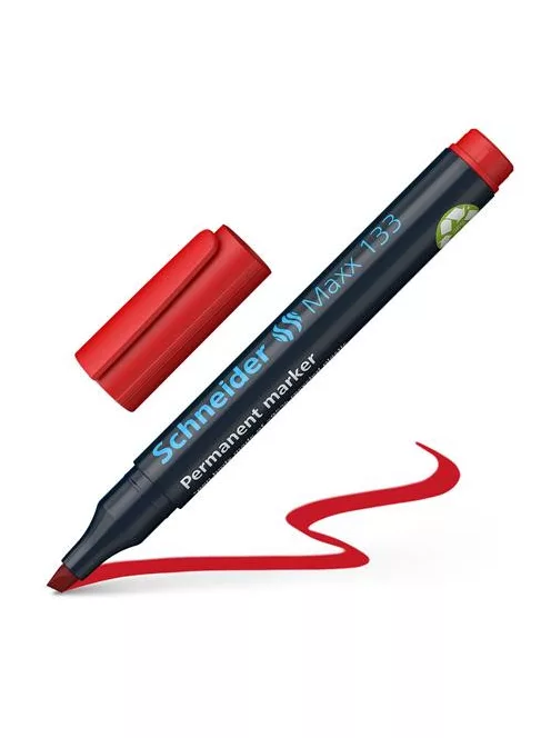 Alkoholos marker, 1-4 mm, vágott, SCHNEIDER "Maxx 133", piros (TSC133P)