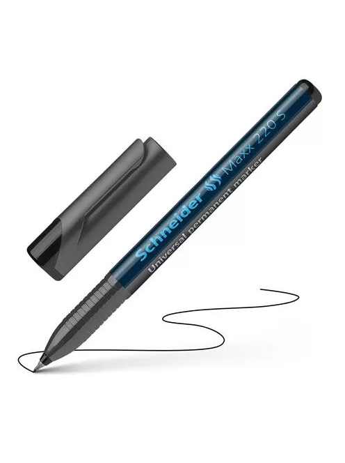 Alkoholos marker, OHP, 0,4 mm, SCHNEIDER "Maxx 220 S", fekete (TSC220FK)