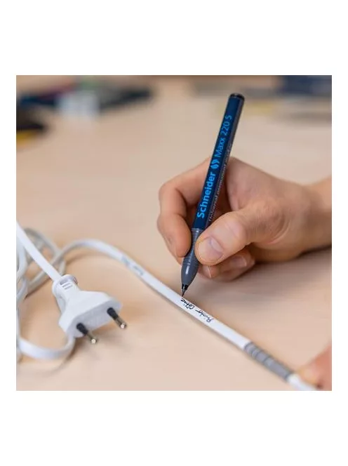 Alkoholos marker, OHP, 0,4 mm, SCHNEIDER "Maxx 220 S", fekete (TSC220FK)