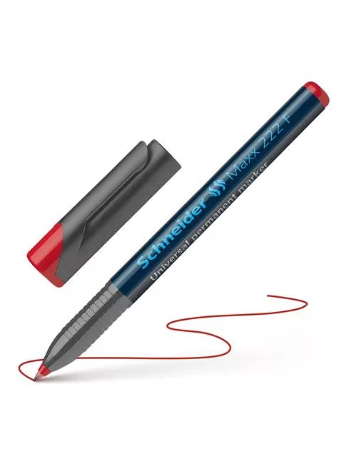 Alkoholos marker, OHP, 0,7 mm, SCHNEIDER "Maxx 222 F", piros (TSC222P)