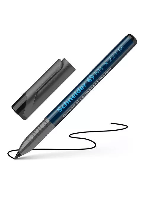 Alkoholos marker, OHP, 1 mm, SCHNEIDER "Maxx 224 M", fekete (TSC224FK)