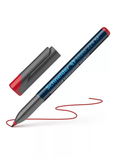 Alkoholos marker, OHP, 1 mm, SCHNEIDER "Maxx 224 M", piros (TSC224P)