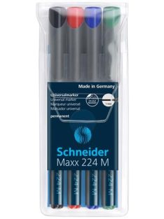  Alkoholos marker készlet, OHP, 1 mm, SCHNEIDER "Maxx 224 M", 4 különböző szín (TSC224V4)
