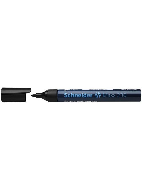 Alkoholos marker, 1-3 mm, fémházas, SCHNEIDER "Maxx 230", fekete (TSC230FK)