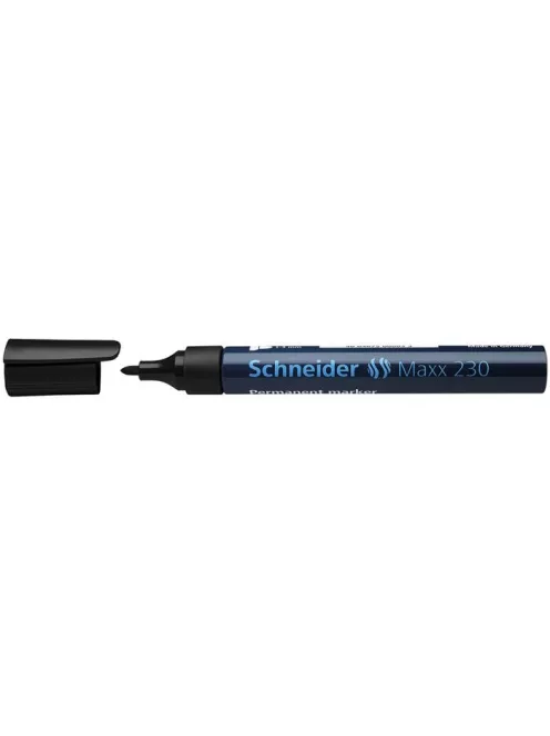 Alkoholos marker, 1-3 mm, fémházas, SCHNEIDER "Maxx 230", fekete (TSC230FK)