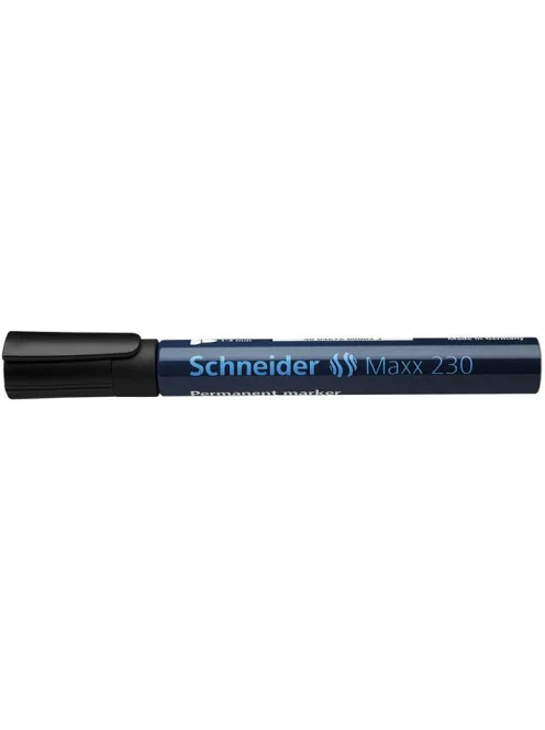 Alkoholos marker, 1-3 mm, fémházas, SCHNEIDER "Maxx 230", fekete (TSC230FK)