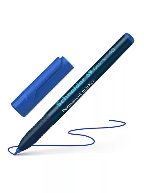 Alkoholos marker, 1-2 mm, kúpos, SCHNEIDER "Maxx 240", kék (TSC240K)