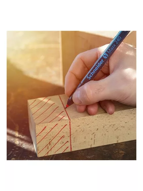 Alkoholos marker, 1-2 mm, kúpos, SCHNEIDER "Maxx 240", kék (TSC240K)