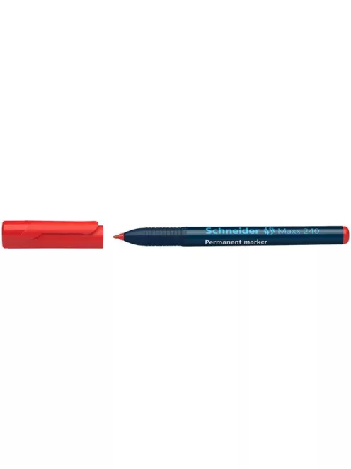 Alkoholos marker, 1-2 mm, kúpos, SCHNEIDER "Maxx 240", piros (TSC240P)