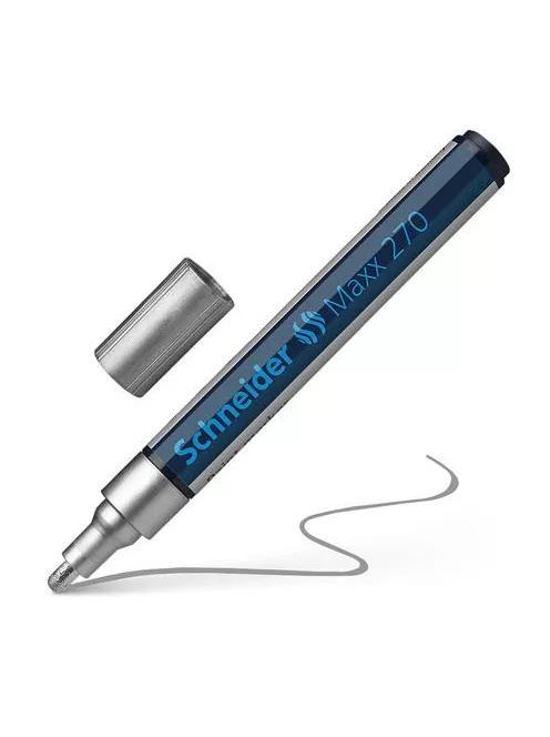 Lakkmarker, 1-3 mm, SCHNEIDER "Maxx 270", ezüst (TSC270EZ)