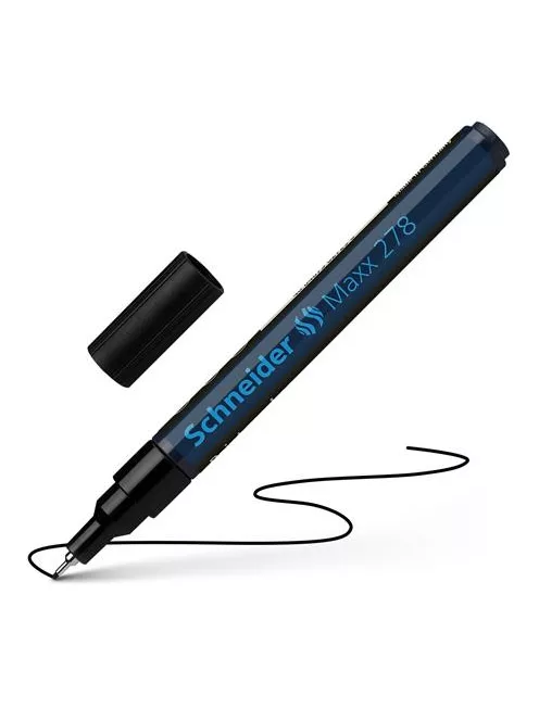 Lakkmarker, 0,8 mm, SCHNEIDER "Maxx 278", fekete (TSC278FK)