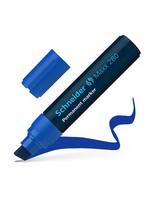 Alkoholos marker, 4-12 mm, vágott, SCHNEIDER "Maxx 280", kék (TSC280K)
