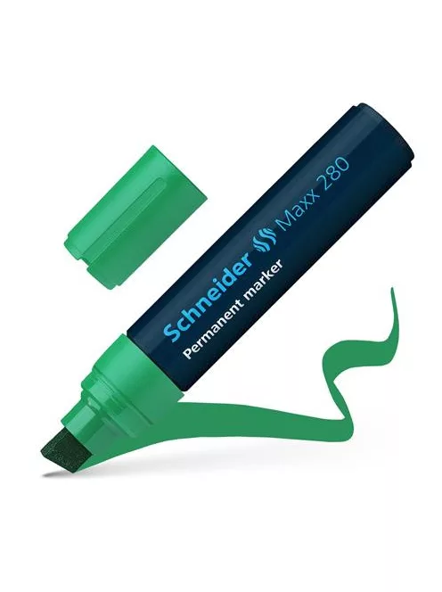 Alkoholos marker, 4-12 mm, vágott, SCHNEIDER "Maxx 280", zöld (TSC280Z)