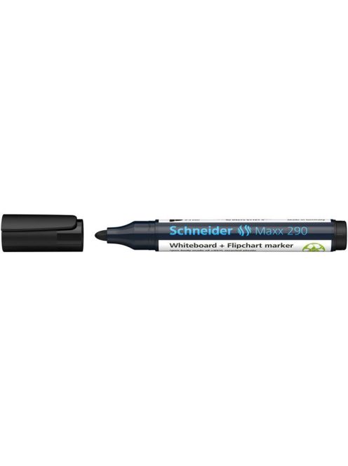 Tábla- és flipchart marker, 2-3 mm, kúpos, SCHNEIDER "Maxx 290", fekete (TSC290FK)
