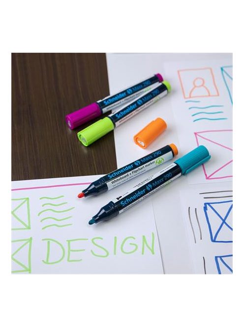 Tábla- és flipchart marker, 2-3 mm, kúpos, SCHNEIDER "Maxx 290", magenta (TSC290MA)