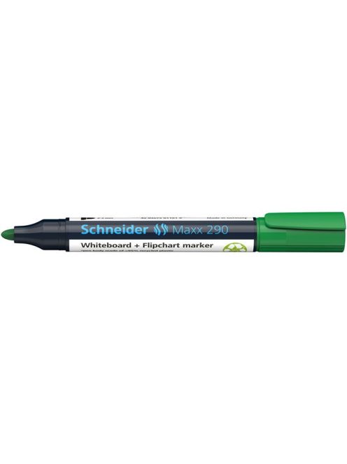Tábla- és flipchart marker, 2-3 mm, kúpos, SCHNEIDER "Maxx 290", zöld (TSC290Z)