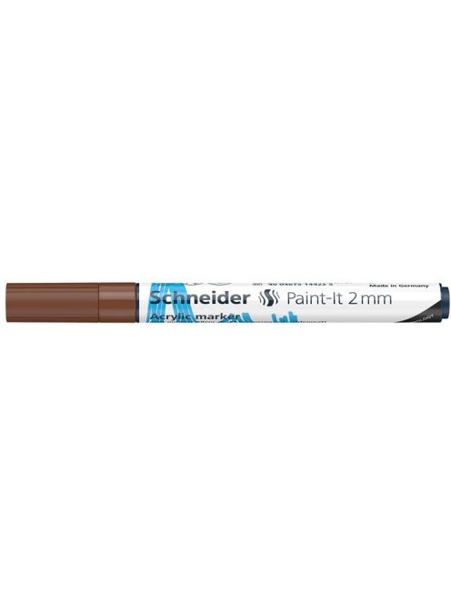 Dekormarker, akril, 2 mm, SCHNEIDER "Paint-It 310", barna (TSC310B)