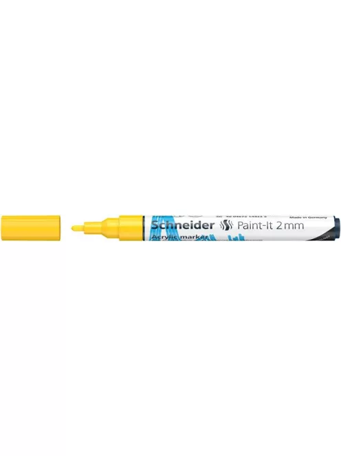 Dekormarker, akril, 2 mm, SCHNEIDER "Paint-It 310", sárga (TSC310S)