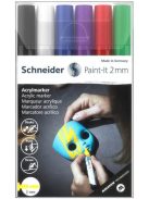 Dekormarker készlet, akril, 2 mm, SCHNEIDER "Paint-It 310", 6 különböző szín (TSC310V61)