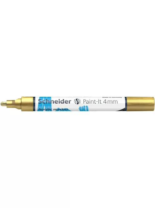 Dekormarker, akril, 4 mm, SCHNEIDER "Paint-It 320", arany (TSC320A)