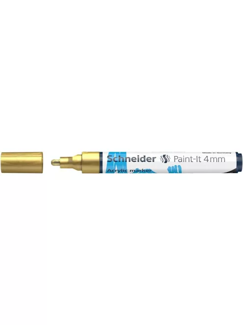 Dekormarker, akril, 4 mm, SCHNEIDER "Paint-It 320", arany (TSC320A)