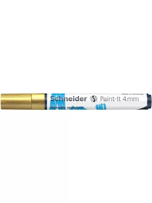 Dekormarker, akril, 4 mm, SCHNEIDER "Paint-It 320", arany (TSC320A)