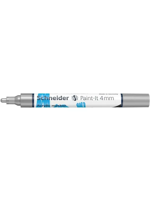 Dekormarker, akril, 4 mm, SCHNEIDER "Paint-It 320", ezüst (TSC320E)