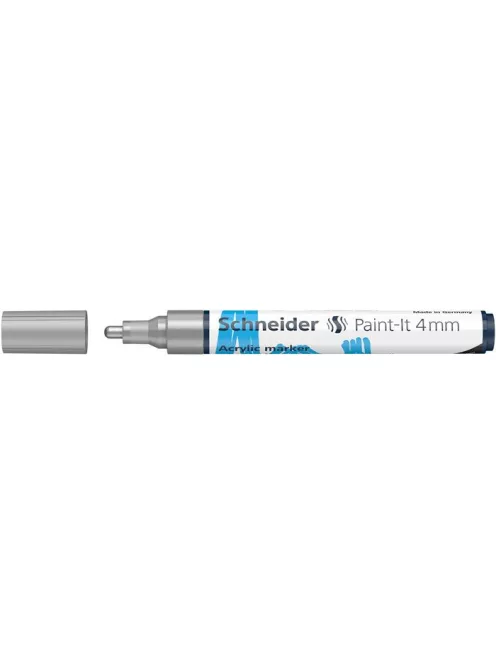 Dekormarker, akril, 4 mm, SCHNEIDER "Paint-It 320", ezüst (TSC320E)