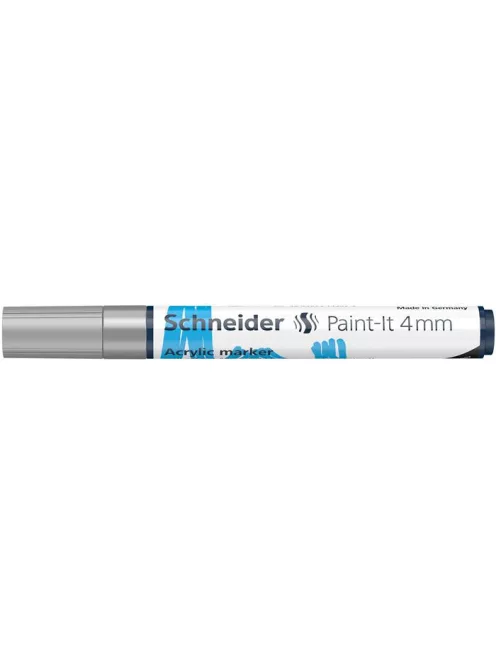 Dekormarker, akril, 4 mm, SCHNEIDER "Paint-It 320", ezüst (TSC320E)
