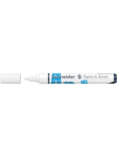 Dekormarker, akril, 4 mm, SCHNEIDER "Paint-It 320", fehér (TSC320F)