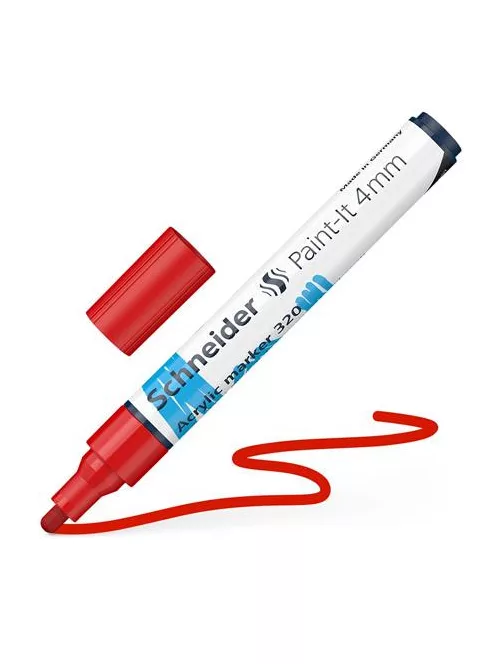 Dekormarker, akril, 4 mm, SCHNEIDER "Paint-It 320", piros (TSC320P)