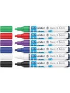 Dekormarker készlet, akril, 4 mm, SCHNEIDER "Paint-It 320", 6 különböző szín (TSC320V61)