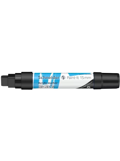 Dekormarker, akril, 15 mm, SCHNEIDER "Paint-It 330", fekete (TSC330FK)