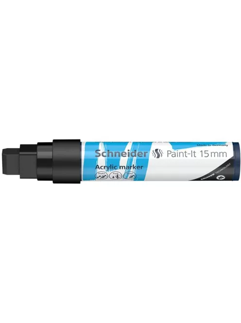 Dekormarker, akril, 15 mm, SCHNEIDER "Paint-It 330", fekete (TSC330FK)