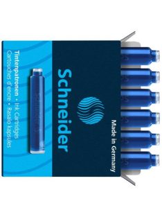 Töltőtoll patron, 6 db, SCHNEIDER, királykék (TSC6603)